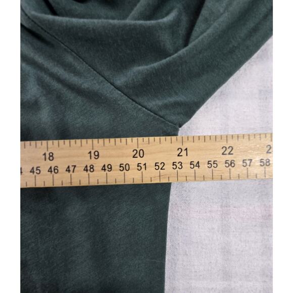 Sundance Gabrielle Dreamer Top Smocked Pin Tuck Mock Neck Cottage Boho Green XL - Picture 8 of 12